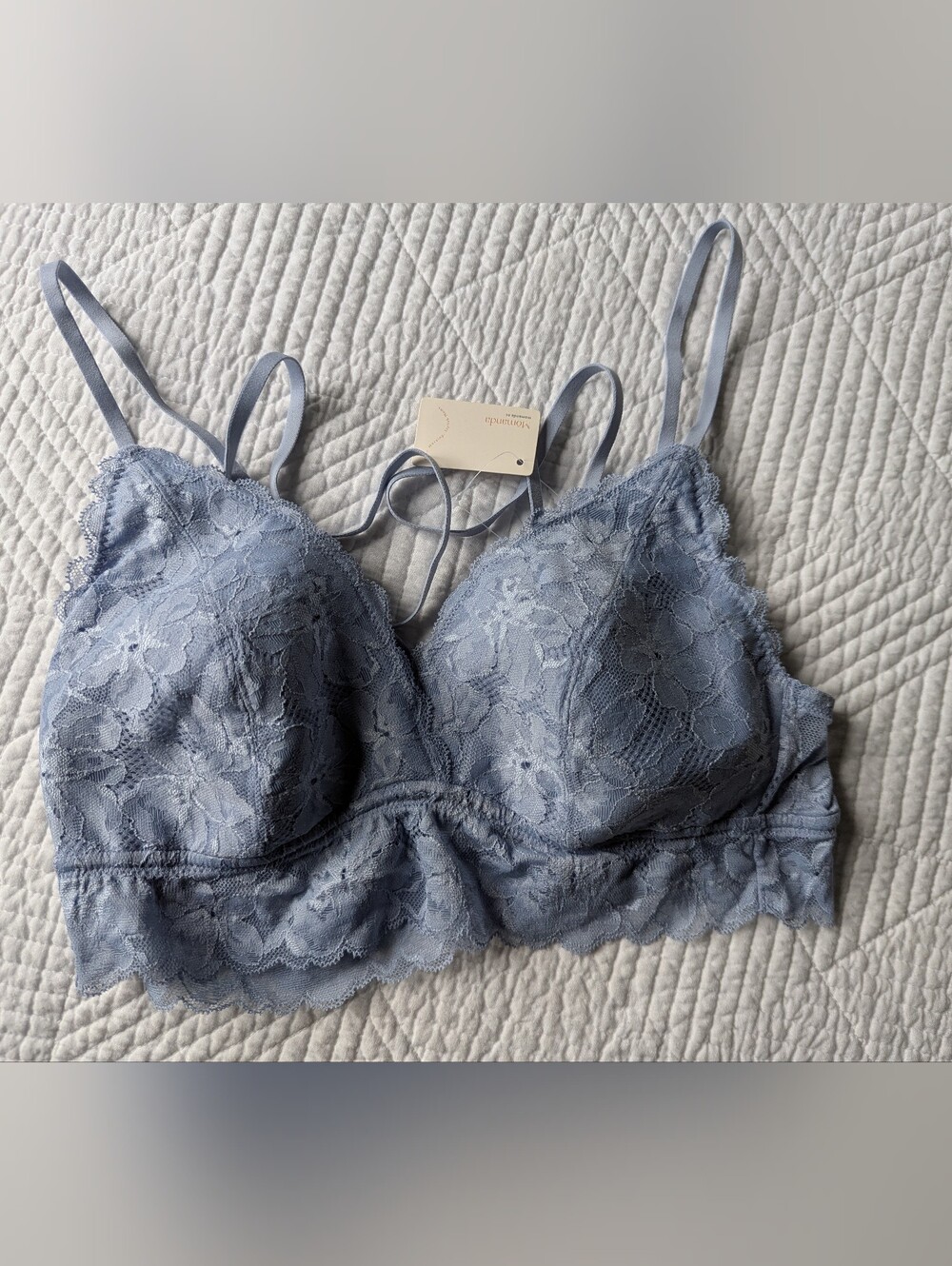Momanda Lace Bralette in Dusty Blue // Maternity